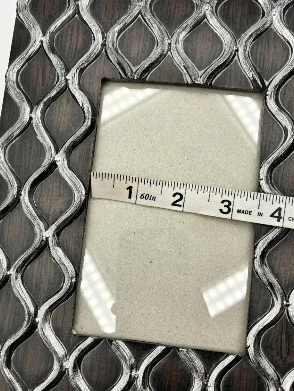New View Faux Wood Metal Picture Frames Set of 2 8x10 (4x6) Fret Design
